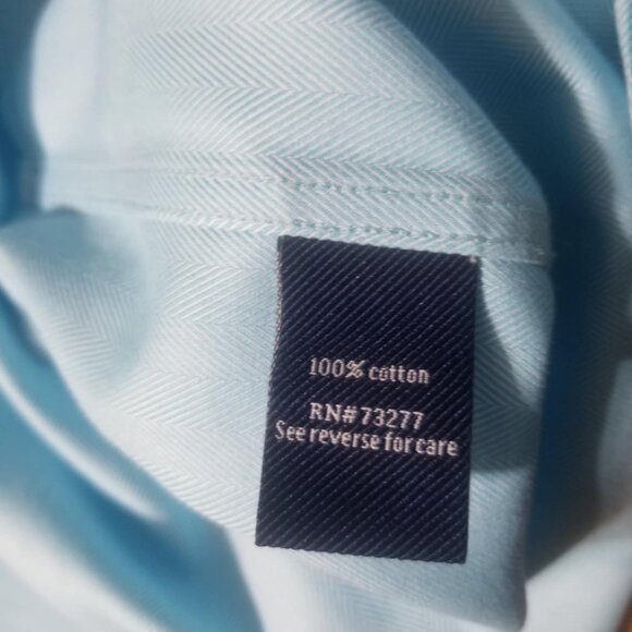 Croft & Barrow dress shirt, No Iron 16.5 Cotton, Business Formal Teal - Picture 6 of 6